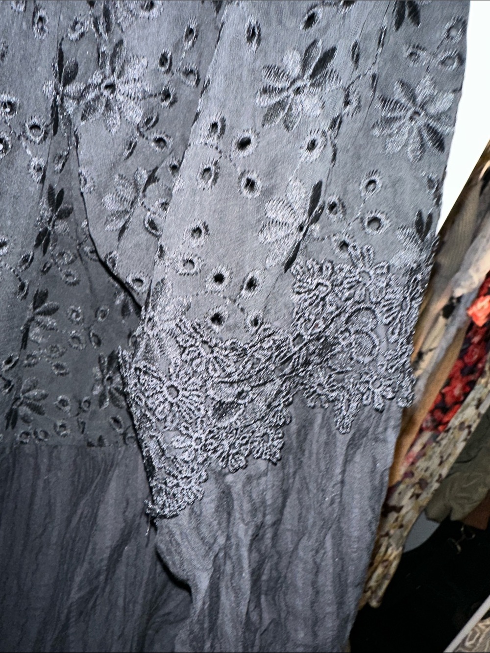 POL Black Eyelet Embroidered Boho Tunic - Picture 4 of 6